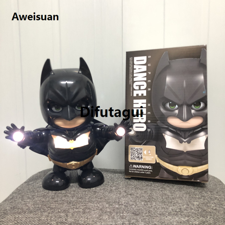 Difutagui Marvel Iron Man Dance Action Figures Sing Led Light Spiderman Robot Sales promotion Model Avengers Super Hero Robots Kid Doll Christmas Toy Gift