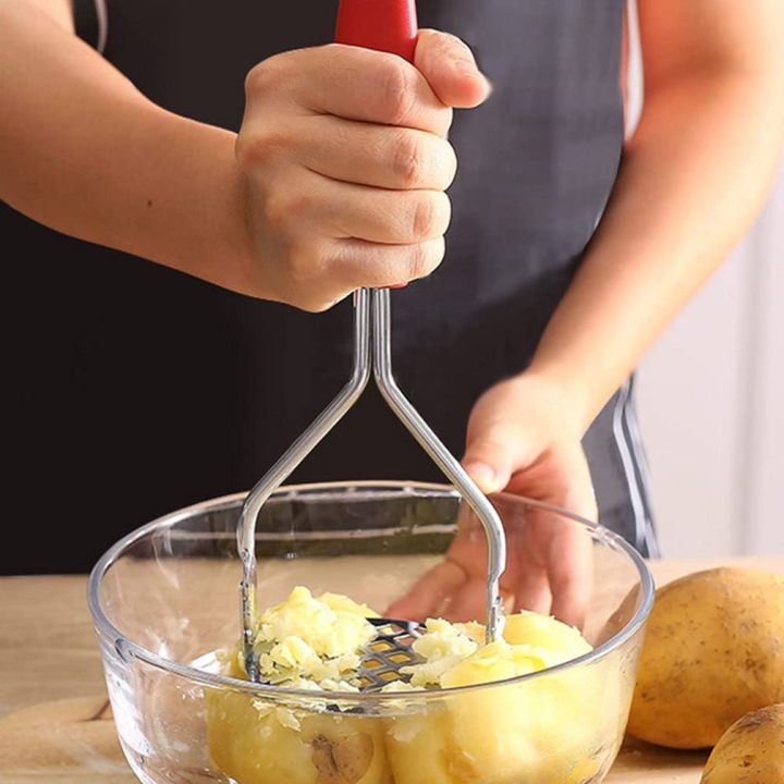 Potato Masher, Potato Masher Stainless Steel, Heavy Duty Mashed Potatoes Masher Kitchen Tool For Bean, Avocado, Vegetable Masher