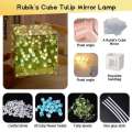 DIY Tulip Light Led Decorative Night Magic Cube Table Lamp Mirror 2 in 1 for Birthday Gifts and Christmas Present. 