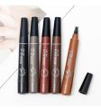 Eyebrow Pen Waterproof 4-Fork Tip Eyebrow Tattoo Pencil Long Lasting Professional Fine Sketch Liquid Eye Brow Pencil. 