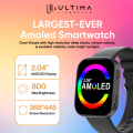 Ultima Nova Pro with 2.04" Amoled Display, Bluetooth Calling Smartwatch, IP68 Waterproof, Always On Display with Zinc Alloy Meta Frame Smart Watch. 