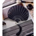 Retro Multicolor Lace Folding Fan Flower Pattern Shell-Shaped Hand Fold Fan Gifts Dance Props Portable Fan Performance Favors. 