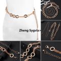 Haodeguiguo AnshidaFashion Waistband Golden Metal Belt Body ChNew ain Belt Lady Waist Chain Alloy Buckle Belt. 