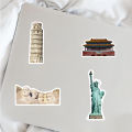 Artsy Home 25/50 Pieces World Famous Architecture Stickers for Laptops Cellphone and Notebook. 