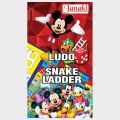 Ludo & Snake-Ladder Board Game With Goti (Laminated) - Janaki Brand- Big Size 30 cm × 15.5 cm. 