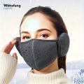 Wenefang 1pc Winter Warm Fleece Mask Earmuffs Solid Color Unisex Cold-Proof 2025 New Mask Outdoor Cycling Hiking Skiing Mask Women Men Ear Warmer. 