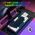 G69 Wired Gaming Keyboard - Mechanical Feel - Gaming RGB Light 87 Keys - Computer Office Home USB. 