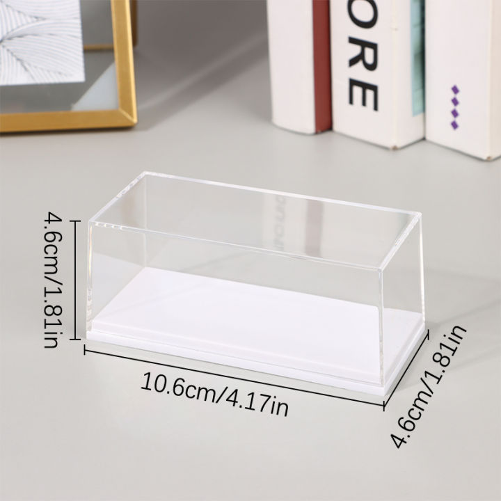 1:64 Scale Car Model Display Box Transparent Acrylic Dustproof Case Hard Cover Collectible Miniature Figure Toy Protection