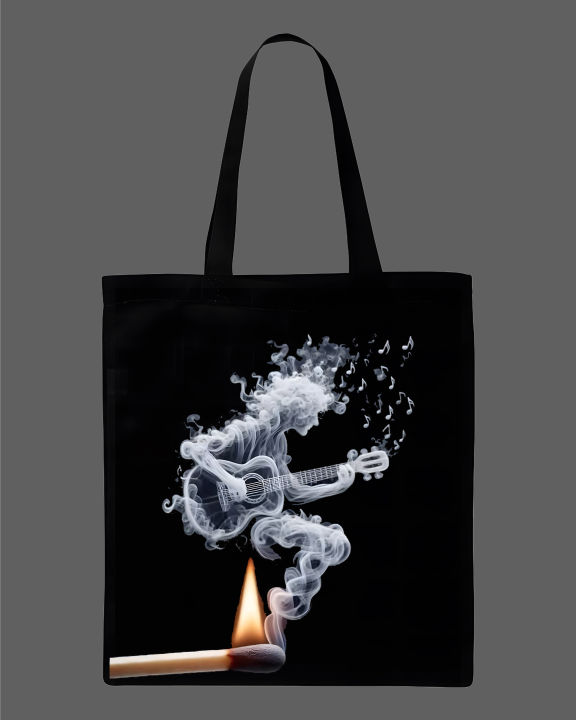 Smoke%20Guitarist%20Printed%20Tote%20Bag%E2%80%93%20Black%20&%20White%20-%20Image%203