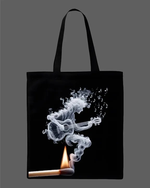 Smoke%20Guitarist%20Printed%20Tote%20Bag%E2%80%93%20Black%20&%20White%20-%20Image%203
