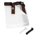 Clear Waterproof Tarps Heavy Duty Outdoor Garden Rainproof Covering,. 