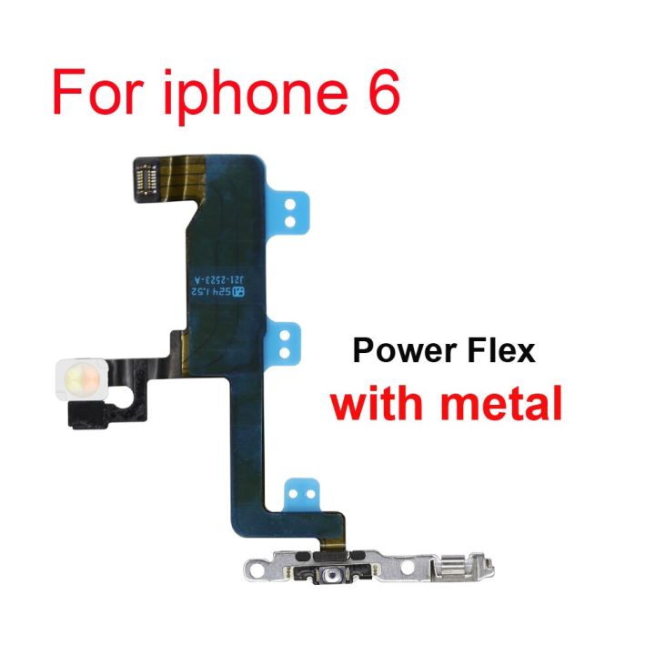 Power%20Flex%20Cable%20For%20iPhone%205G%205C%205S%20SE%206%206s%207%208%20Plus%207G%208G%206G%20Mute%20&%20Volume%20Button%20Switch%20Key%20Power%20Flex%20Cable%20With%20Metal%20Parts%20-%20Image%206