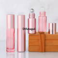 Difutagui 1PCS Glass Roll On Bottle 5/10ml Pink Roller Bottle Essential Profesional Oil Lip Gloss Refillable Tube Empty Jar Glass Perfume Bottle. 