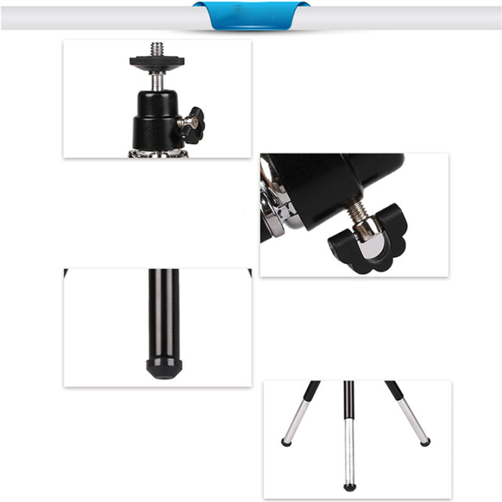 fasdaga%202X%20Mini%20Portable%20Tripod%20Adjustable%20Mini%20Tripod%20Aluminum%20Alloy%20for%20Camera%20Projector%20Black%20-%20Image%203