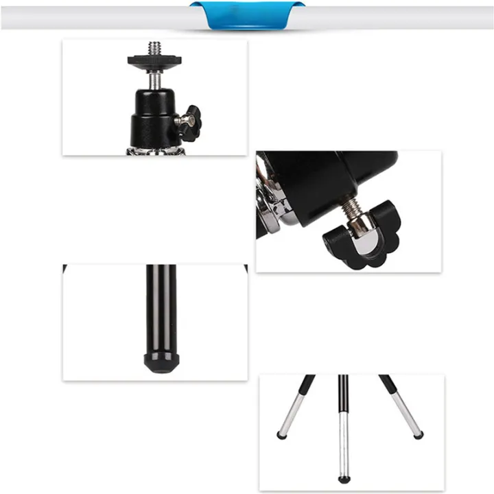 NXFDSIOZ%202X%20Mini%20Portable%20Tripod%20Adjustable%20Mini%20Tripod%20Aluminum%20Alloy%20for%20Camera%20Projector%20Black%20-%20Image%204