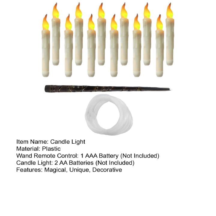 Likovie%20Romantic%20Atmosphere%20Candle%2012%20Pcs%20Halloween%20Floating%20Candles%20with%20Remote%20Control%20Flameless%20Taper%20Fake%20Candle%20for%20Party%20Decor%20Buyer's%20-%20Image%203