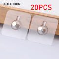 DISICHEN 2025 10/20PCS Strong Adhesive Hooks Clear Picture Frame Poster No Drilling Wall Hooks Cabinet Kitchen Bathroom Accessories Screw Hook. 
