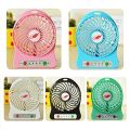 Smart Choice Mini Portable USB Rechargeable Hand Held Desk Fan | 3 Speed Settings | Cooling Table Fan for Home Office Travel | Compact Battery Operated Personal Fan | Colors May Vary. 