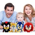 Adenzai-Sonic Plush Action Figure Animal Hedgehog Super Sonic Ray Flying Squirrel-Blue Sonic Plush Toy The Hedgehog -Red Sonic Knuckles Plushie for Kids Boys & Girls (Red Yellow Blue). 