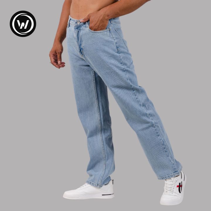 Wraon%20Light%20Blue%20Solid%20Premium%20Baggy%20Jeans%20For%20Men%20-%20Fashion%20%7C%20Jeans%20%7C%20Baggy%20Pants%20For%20Men%20%7C%20Men'S%20Wear%20-%20Image%203
