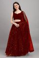 Self Design Semi Stitched Lehenga Choli For Women. 
