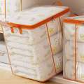 Transparent clothes plastic blanket zipperfoldable wardrobe storage bag, bedding, down quilts. 