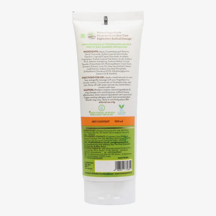 Mamaearth%20Vitamin%20C%20Face%20Wash%20With%20Vitamin%20C%20&%20Tumeric%20For%20Skin%20Illumination%20100ml%20-%20Image%203