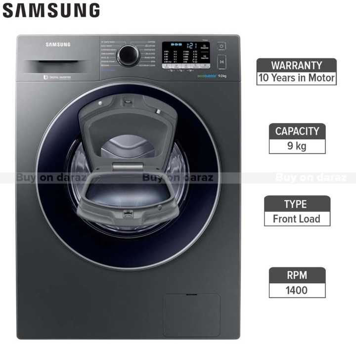 Samsung%20Ww91K54E0Ux/Tl%209.0Kg%20Front%20Loading%20Washing%20Machine%20With%20Addwash%20-%20Image%204