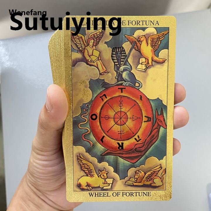 Wenefang%20Sutuiying%20Spanish%20Golden%20Foil%20in%20Box%20Tarot%20Deck%20Prophecy%20Cards%20Hot%20Selling%20for%202025%20Beginners%20with%202-Languages%20Guidebook%2012x7cm%20Toro%20Taro%20-%20Image%204