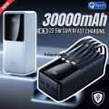 Xujiguanghui Q134 30000mAh Powerbank with 22.5W Super Fast Charging Built-in 4 Attached Cables | Digital DLuxury isplay High-Speed Output | Portable Powerbank for Android, iPhone, WiFi Router More by Qtech. 