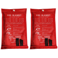 2PCS Emergency Fire Blanket, Fire Blanket, Fire Suppression Blanket for Kitchen, Grill, Fireplace (39.4Inch X 39.4Inch) Easy to Use. 