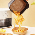 Sptrry100pcs Square Air Fryer Paper Pad Oil-Proof Paper Liners for Baking and Cooking 17x17x4.5cm. 