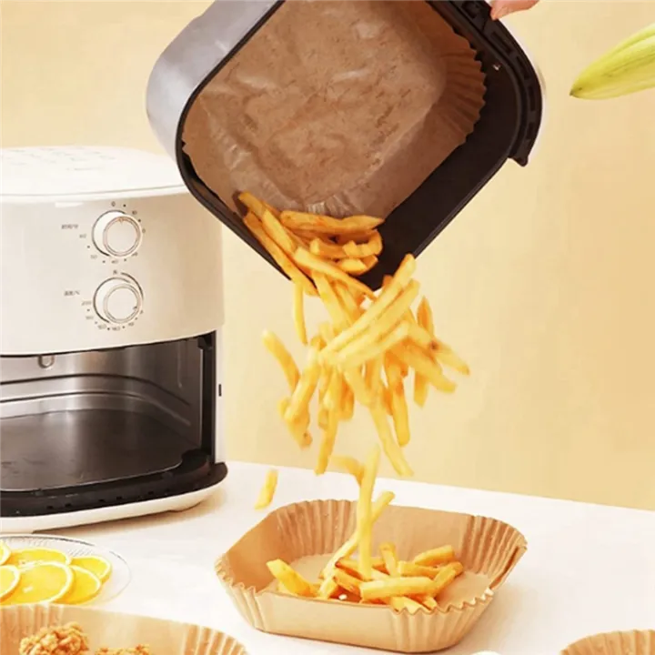 Sptrry100pcs%20Square%20Air%20Fryer%20Paper%20Pad%20Oil-Proof%20Paper%20Liners%20for%20Baking%20and%20Cooking%2017x17x4.5cm%20-%20Image%205