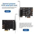 OUMERY PCI-E Serial Port Card Pcie to 4 Serial Port RS232 9-Pin Industrial Control 4-Port Expansion Card AX99100 with Cable. 