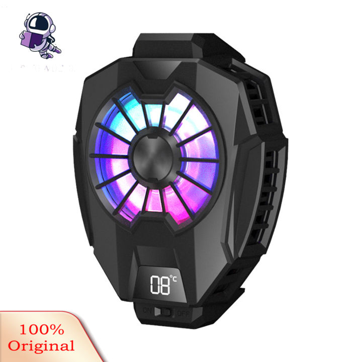 DL05/DL06 Mobile Phone Radiator 9 Blade Digital Display Portable Back Clip Phone Cooling Fan Cooler for Smartphone