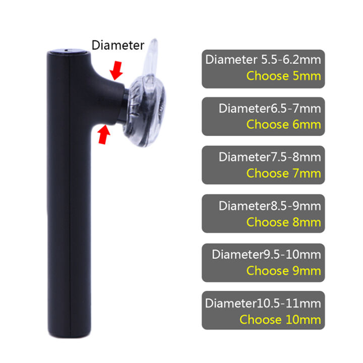 5/6/7/8/9/10mm Clear Bluetooth Earphone Silicone Earbud Ear hook Loop Clips A JUE