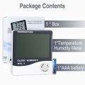 3 In1 LCD Digital Thermometer Indoor Electronic Temperature Hygrometer For Household Thermometers. 