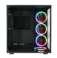 Redragon Wideload GC-802 Full Size ATX PC Glass Case with 4 RGB Fans Included. 