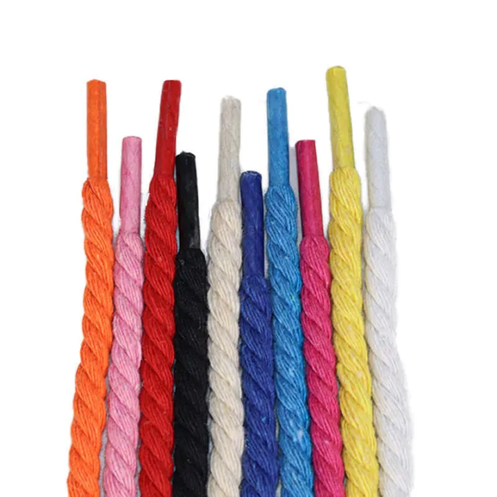 Kuro%20Gold%20Shoelaces%20Compatible%20with%20Air%20Force%20One%20Polyester%20Cotton%20Fine%20Hemp%20Rope%205mm%20Wide%20Black%20Warrior%201%20-%20Image%202