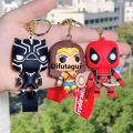 Difutagui Backpack pendant gift love cartoon doll silicon chain action High Quality figure can iron man batman superhero key glue key chain car. 