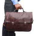 Dark Brown PU Leather  File Bag For Men. 