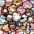 Uonevic ody anime My Melitty Kello Kthings Sanrio cartoon cute funny food 10/30/50pcs New sticker aesthetics Huromi decals kawaii kids sticker toys. 