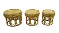 Handicrafts Beath Beth Bamboo Cane Wood Bar Stool, Mudda, Muda Garden Stool, Indoor Stool, Handmade   Beath Mooda /Chair/Tool for Sitting. 