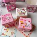 Wenefang Sanrio Hello Kitty Storage Box Makeup Bag Cinnamoroll Jewelry Box Fifty percent discount Drawer Style Arrange My Melody Cute Holiday Gifts for Girls. 
