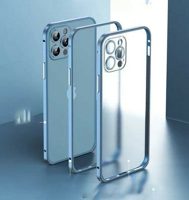 Fully%20Camera%20Protection%20Metal%20Frame%20Bumper%20,Mate%20acrylic%20Back%20Transparent%20Phone%20Case%20and%20Cover%20For%2012%20Pro%20-%20Image%203