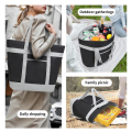 NAMUNY Insulated Cooler Bag, Reusable 40L Soft Cooler Bags, Cooler Leak Proof Portable Thermal Bags for Groceries Beach Black. 