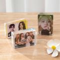Acrylic Mini Photo Frame Kpop Photocard Holder Magnetic Idol Card Display Stand Picture Collect Book Cute Photo Protector Decor. 