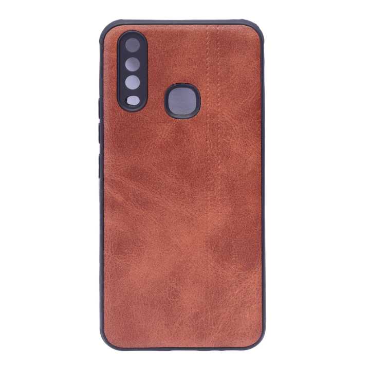 Vivo Y15 Brown/Black Mobile Back Cover