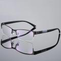 Anti Blue Reading Glasses Men Half-frame Glasses Business Style Male Eyeglasses For Old People Glasses With Grade +100~+400. 