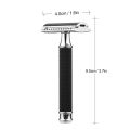 Double Edge Safety Razor Stainless Steel Manual Shaving Razor Long Handle Traditional Razor. 